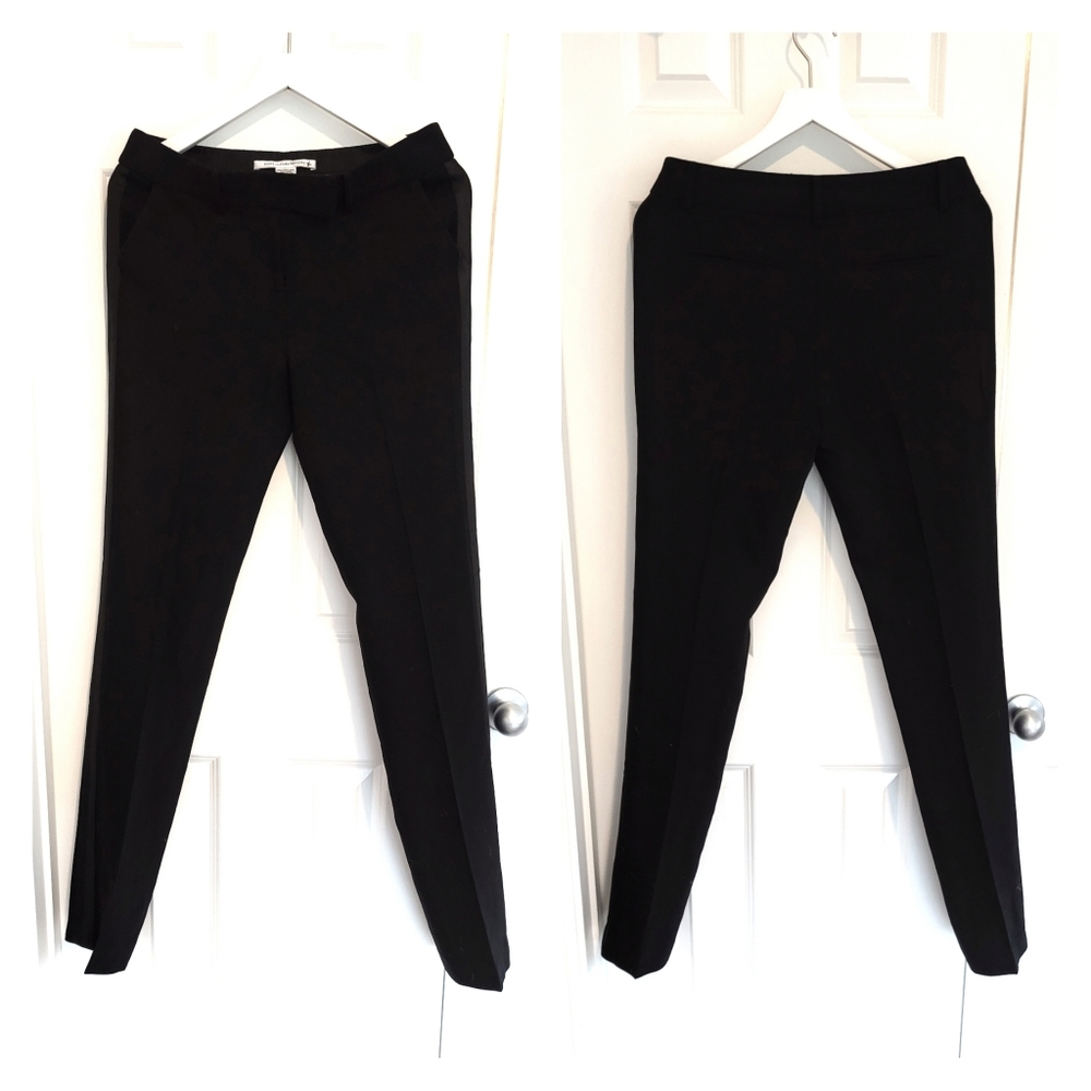 Diane von furstenberg black Tuxedo pants 8